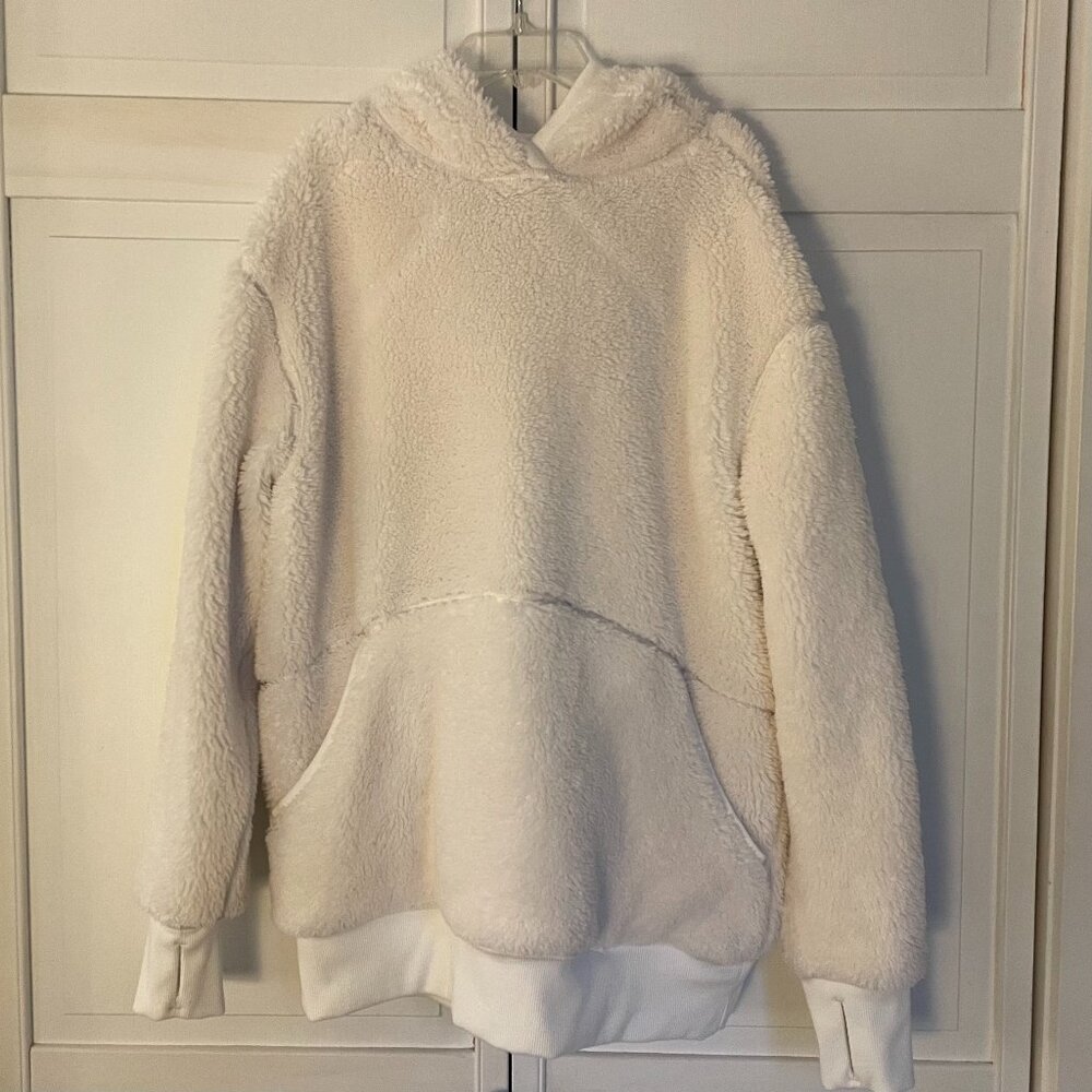 Athleta Reversible White Hoodie